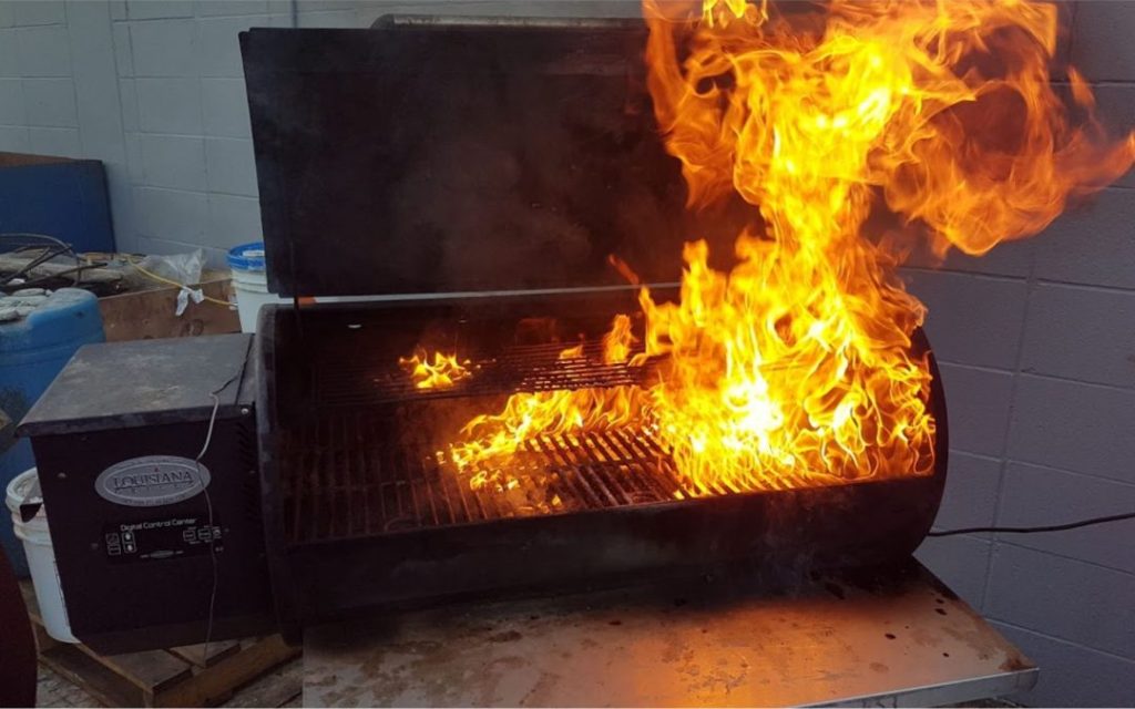 Is it possible for a pellet grill to catch fire?