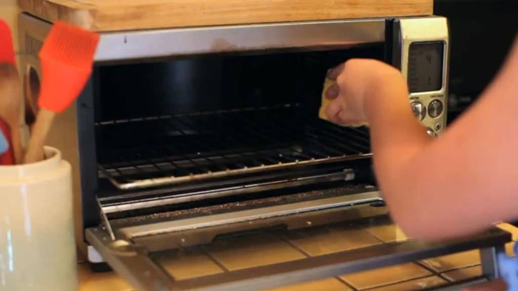 What's the best way to clean a toaster oven's interior?