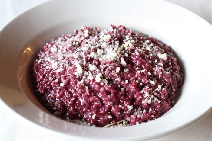 Can I use red wine instead of white wine in risotto?
