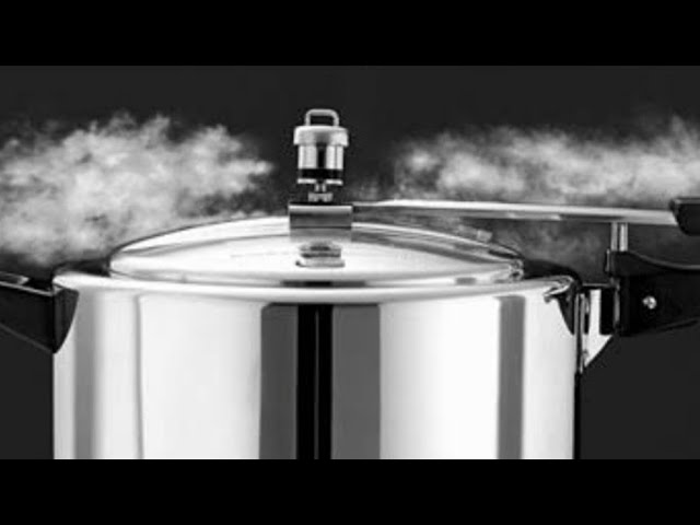 In a pressure cooker, what generates the sound?