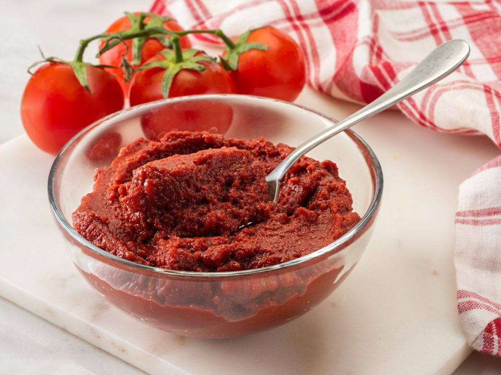 Stir in the tomato paste