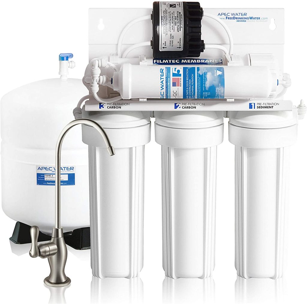 5-Stage Ultra Safe Reverse Osmosis Drinking Water Filter System from APEC