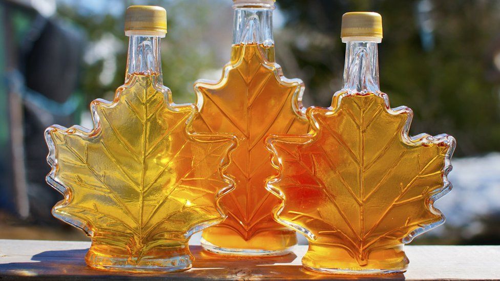 Syrup made from maple trees