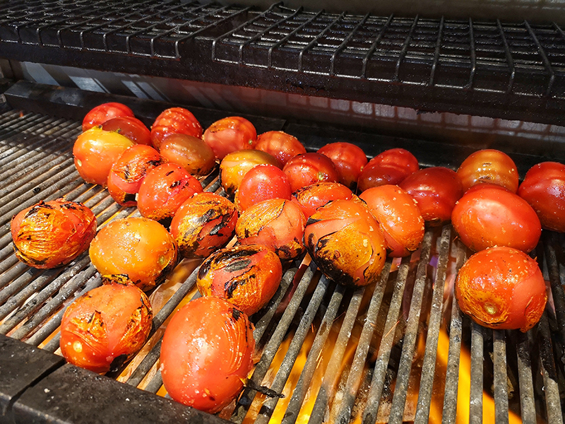 Tomatoes that have been smoked