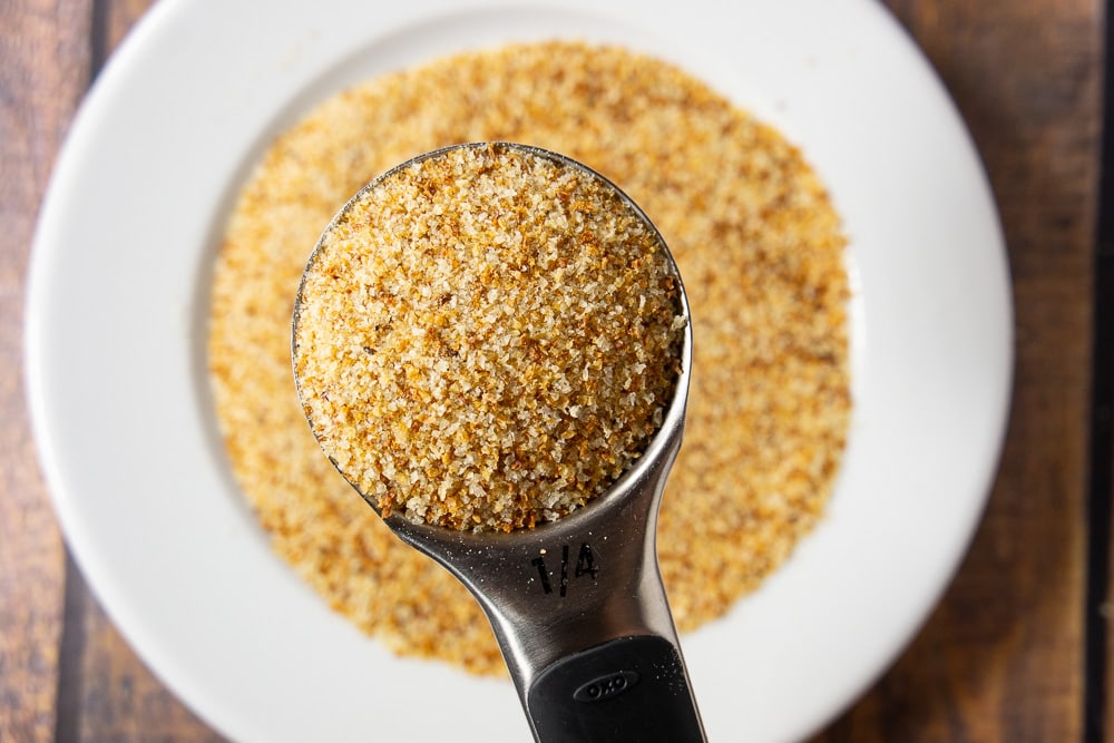 Use bread crumbs and eggs in your recipe