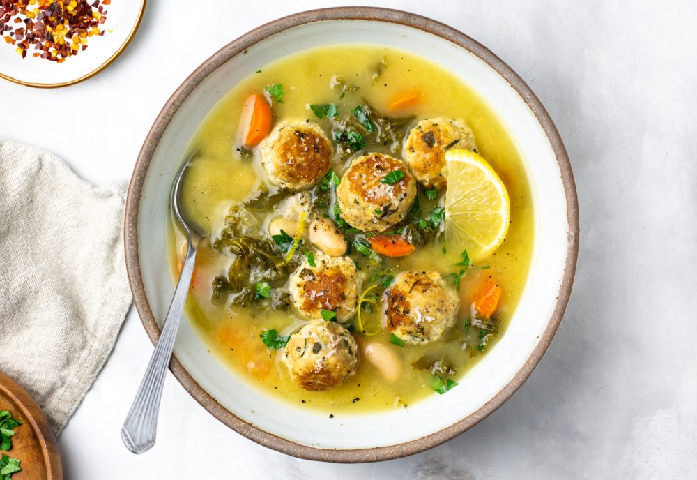 How do I prevent meatballs from falling apart in soup?
