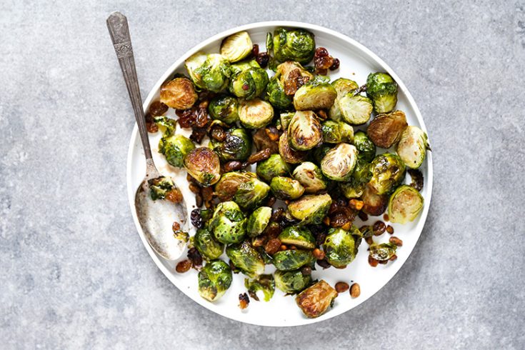 Brussels sprouts (roasted) with Cabbage Rolls