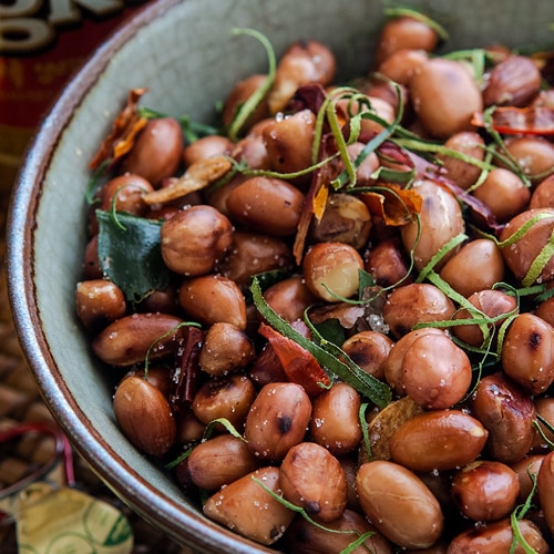 What Cambodian dishes would peanuts be able to be viewed as ready