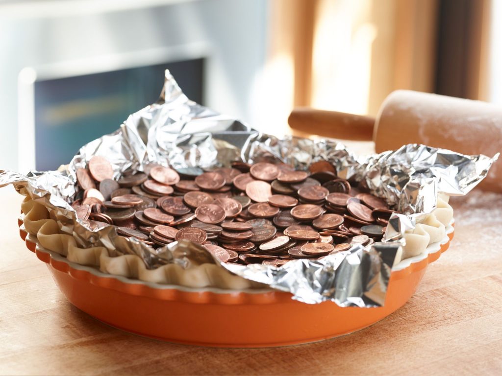 Pie weight substitute Pennies