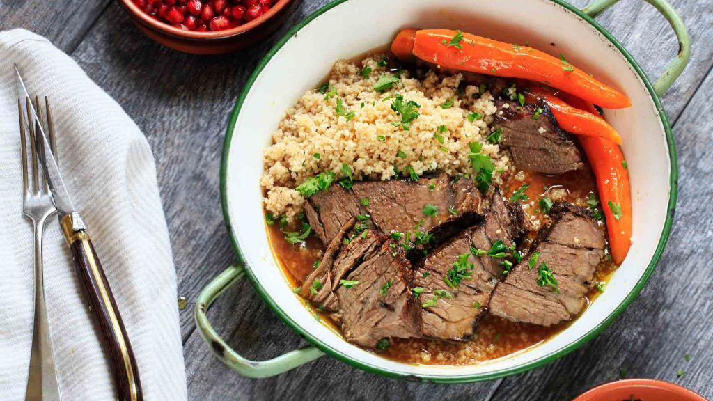 What are the signs that a pot roast is done?