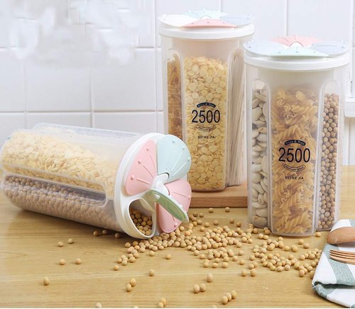 Set of 4 Cereal & Dry Food Storage Containers by PalmTreeChef