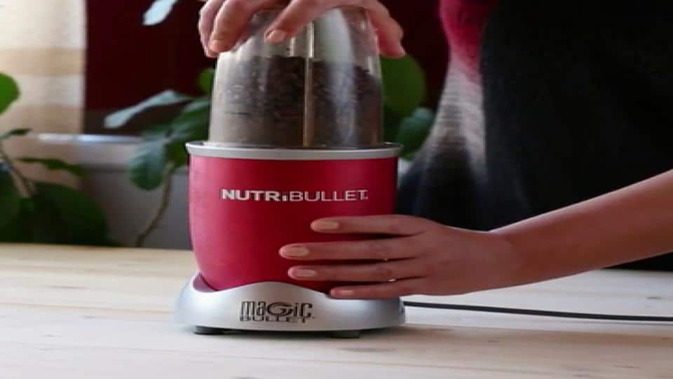 crushing espresso in a nutribullet