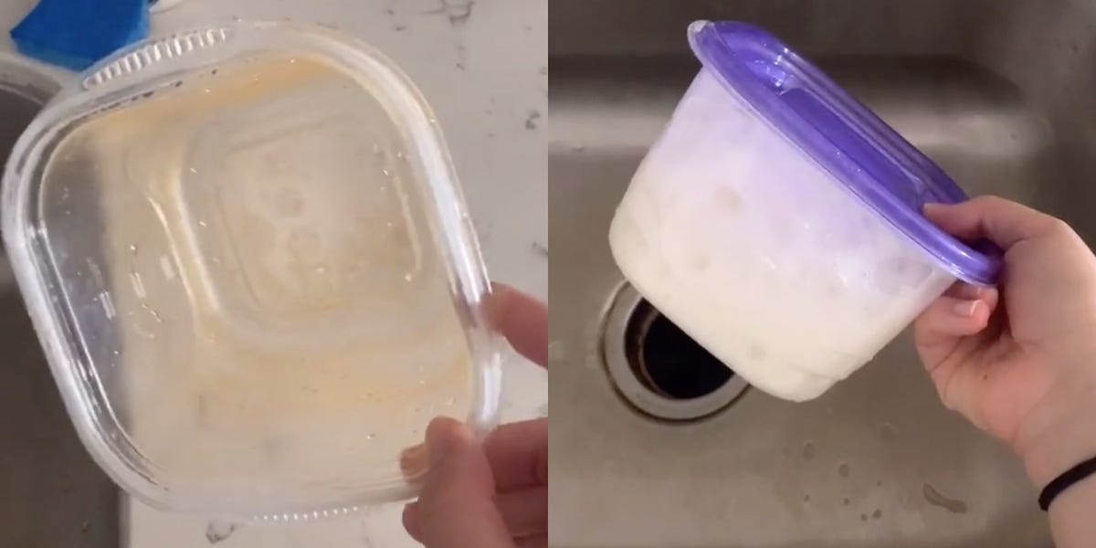 What Method Would You Use To Remove Stains From Plastic Food Containers?